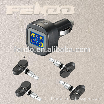Car Cigarette Lighter Display wireless tire pressure monitoring system with external sensors